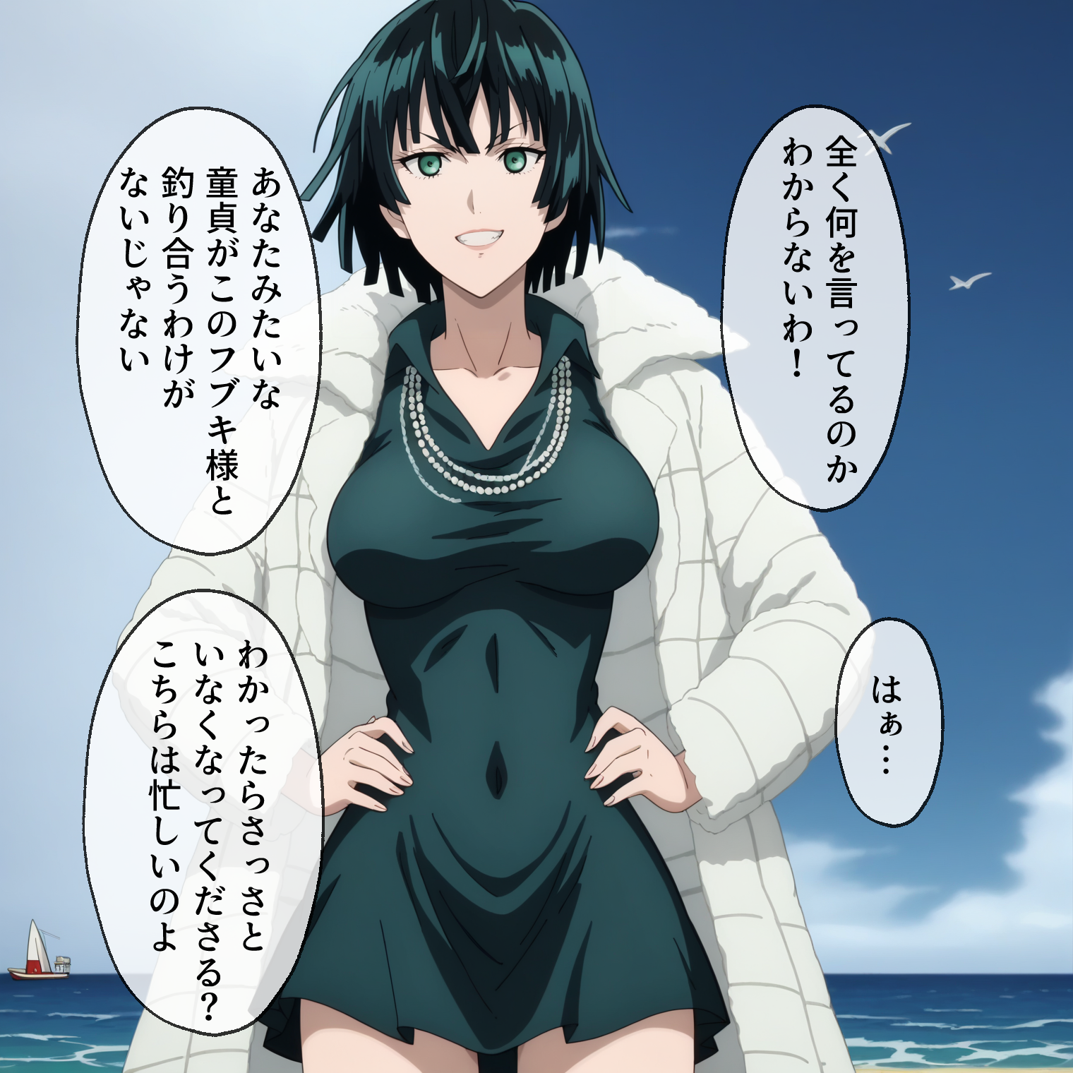 地獄のフブキの強がる表情